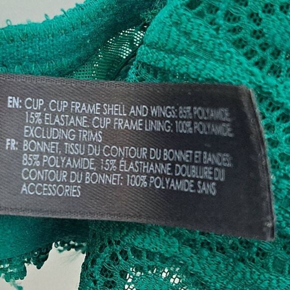 Heidi Klum Intimates Women's Dreamtime Lace Plunge Bra Emerald Green size 34E - Picture 7 of 7